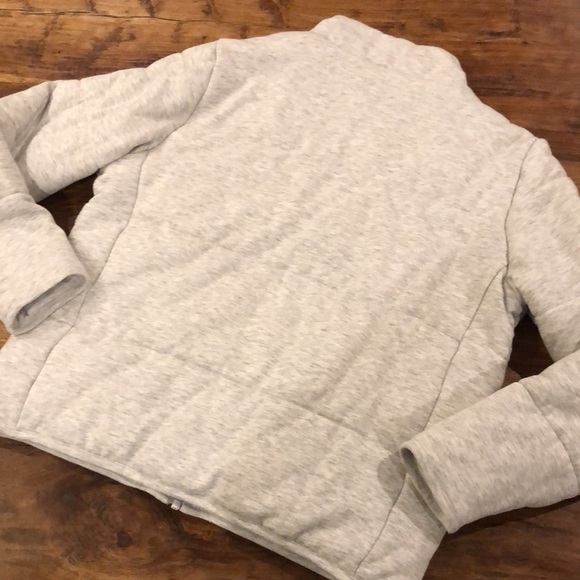 Three Dots Quilted Knit Jacket Heather Grey M - Picture 10 of 10